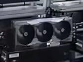 Suposto GeForce RTX 5090 em teste de fábrica na Indonésia. (Fonte da imagem: BiliBili)