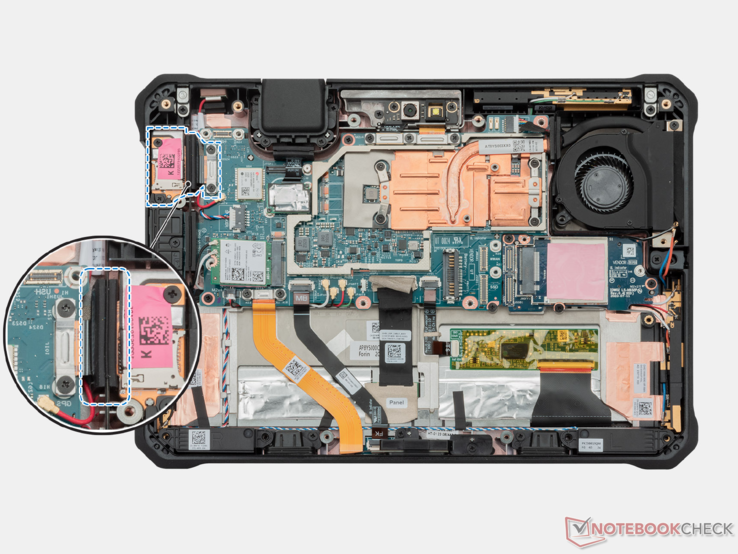 Latitude parte interna do 7030 Rugged Extreme (Fonte: Dell)