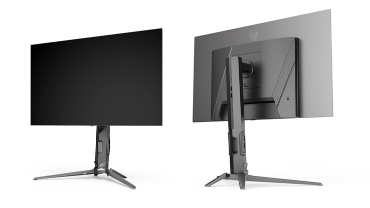 Vista frontal e traseira do monitor para jogos (Fonte da imagem: Acer)