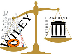 O Internet Archive perdeu seu recurso contra quatro grandes editoras. (Fonte da imagem: logotipos do Wikimedia Commons, com edições)