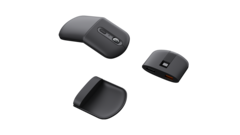 O mouse AdaptX e alguns de seus módulos. (Fonte da imagem: Lenovo)