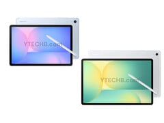 As renderizações do conceito da série Galaxy Tab S10 FE mostram mudanças mínimas no design em relação aos modelos mais antigos. (Fonte da imagem: Ytechb)