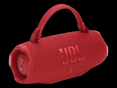 Com a alça acoplada, o JBL Charge 6 se transforma em uma bolsa moderna. (Fonte da imagem: JBL)