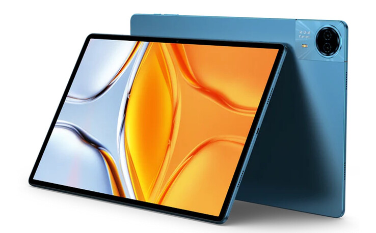 O Teclast T70 tem molduras muito mais grossas do que as renderizações oficiais do produto sugerem. (Fonte da imagem: Teclast)