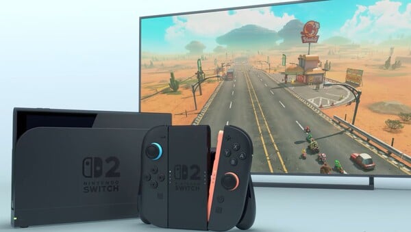 O Nintendo Switch 2 tem um dock redesenhado com cantos mais arredondados. (Fonte da imagem: Nintendo)