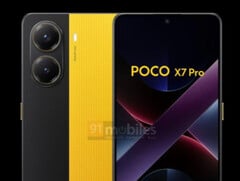 A Xiaomi voltará ao seu icônico amarelo Poco com o Poco X7 Pro. (Fonte da imagem: 91mobiles - editado)