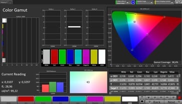 Espaço de cores CalMAN sRGB - Modo de referência