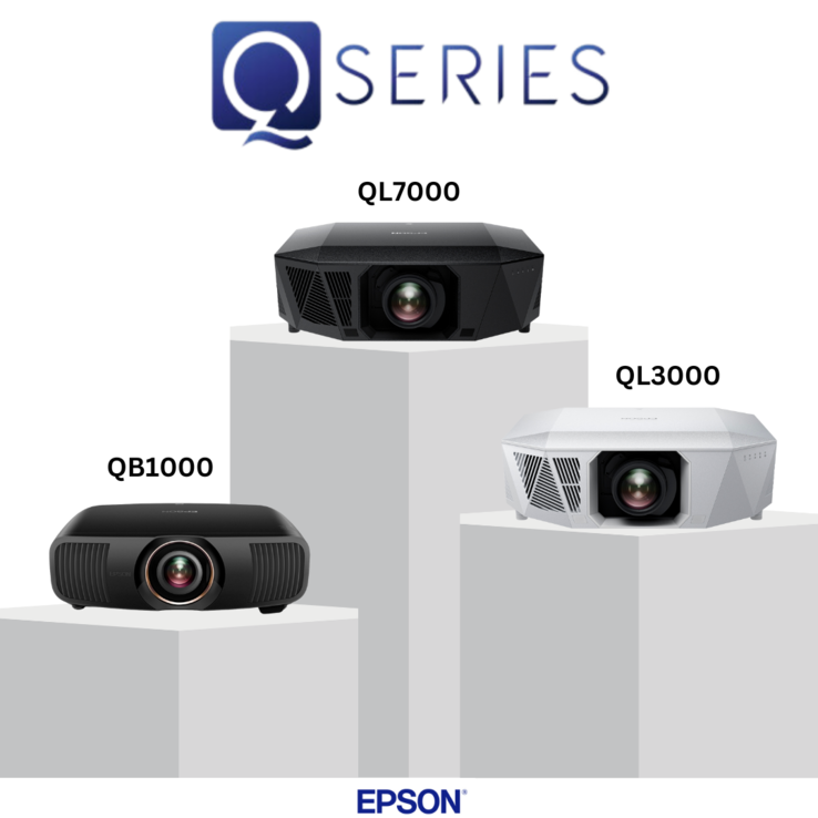 Os projetores da série Epson Q. (Fonte da imagem: Epson)