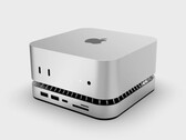 O mais recente produto da RayCue é uma solução bastante compacta para adicionar mais portas e armazenamento ao novo Mac mini. (Fonte da imagem: RayCue)