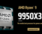 O Ryzen 9 9950X3D e o Ryzen 9 9900X3D apareceram no Geekbench (fonte da imagem: AMD)