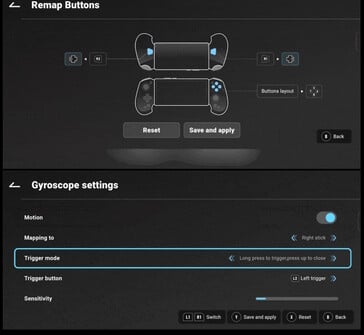 Os jogadores podem remapear os botões do controle e personalizar as configurações do giroscópio. (Fonte da imagem: Abxylute)