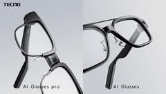 O Tecno AI Glasses e o Tecno AI Glasses Pro são óculos inteligentes com recursos de IA e câmeras integradas. (Fonte da imagem: Tecno)