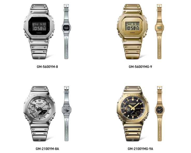 Os relógios Casio G-Shock Fine Metallic foram lançados no Reino Unido. (Fonte da imagem: Casio)