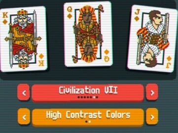 Na foto: Personalização do deck do Balatro, com a série de jogos Civilization (Fonte da imagem: captura de tela do Balatro no jogo)