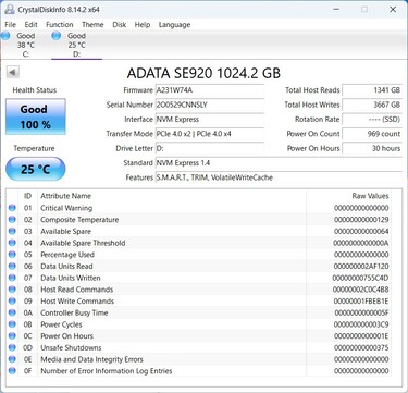 O ADATA SE920 funciona com PCIe 4.0 x2