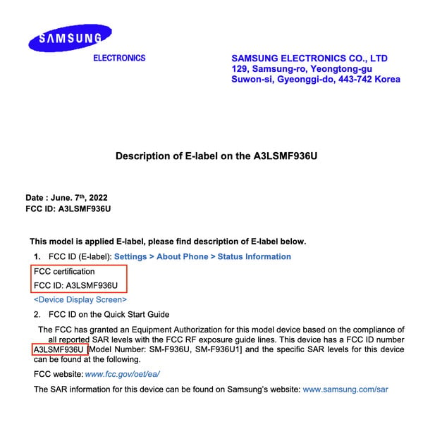 O Galaxy S25 Plus. (Fonte da imagem: FCC)