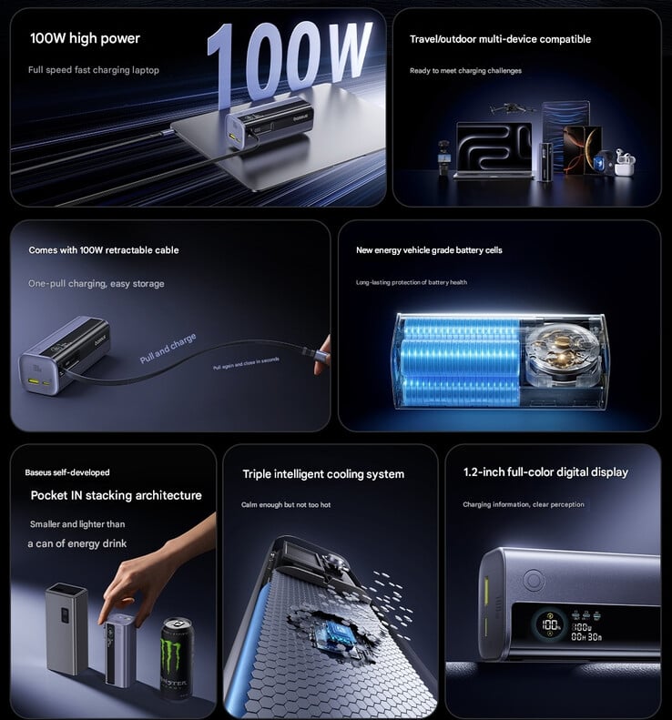 Principais destaques do Baseus EnerGeek (Fonte da imagem: Baseus - tradução automática)