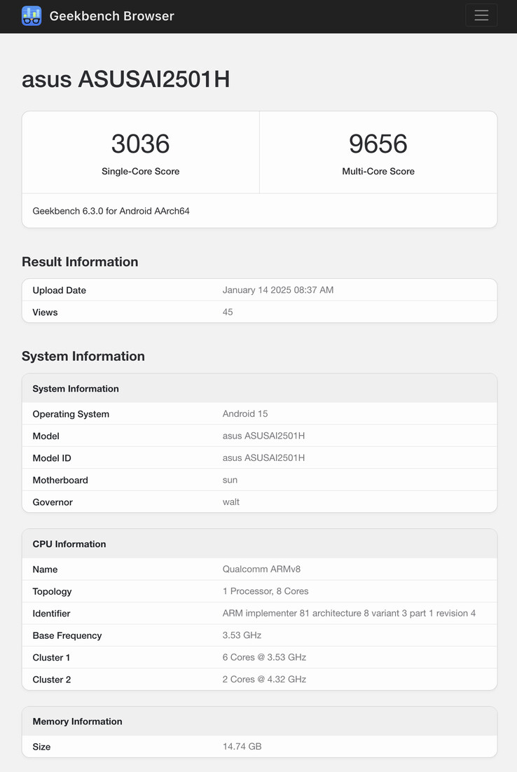 (Fonte da imagem: Geekbench)