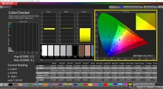 CalMAN ColorChecker (Perfil: sRGB, Espaço de cor alvo: sRGB)