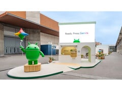 Uma imagem mostrando o quiosque Gemini do Google no MWC 2025 em Barcelona (Fonte da imagem: Google)