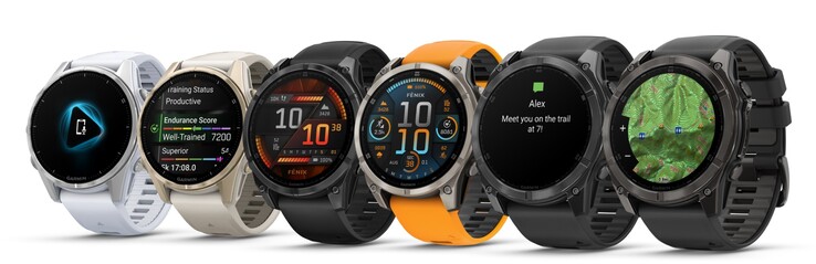 Variantes do Garmin Fenix 8 (Fonte da imagem: Garmin)