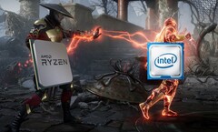 A AMD tirou mais compartilhamento do uso do processador da Intel. (Fonte da imagem: AMD/Intel/Warner Bros. - editado)