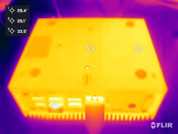 Newsmay AC8F-POE funcionando em modo inativo (parte inferior)