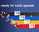 Os novos cartões microSD da Samsung têm caracteres Sonic impressos neles. (Fonte da imagem: Samsung)