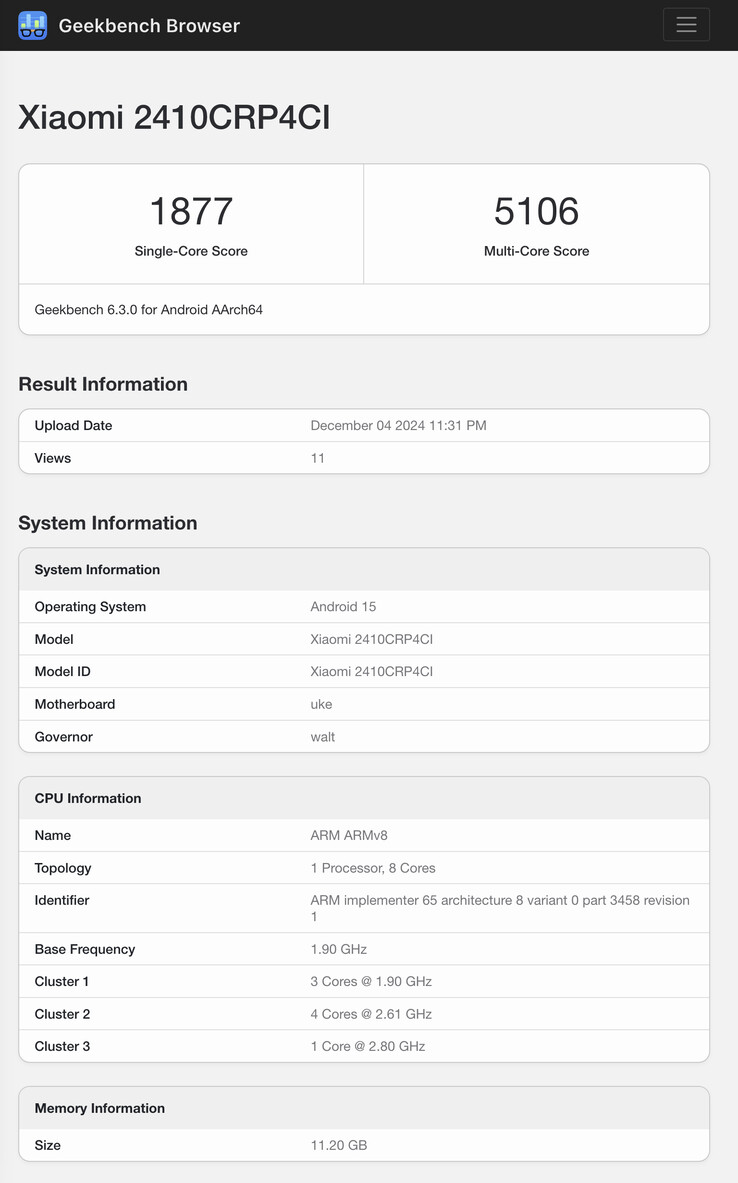 (Fonte da imagem: Geekbench)