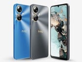 O HTC Wildfire E5 Plus está disponível em azul e preto. (Fonte da imagem: HTC)