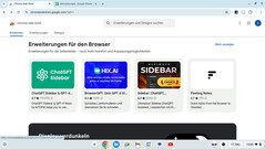 A Chrome Web Store fornece extensões de navegador.