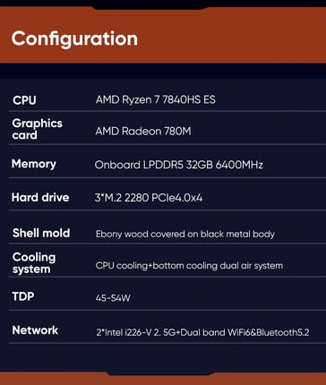 Folha de especificações do mini PC (Fonte da imagem: Topton)