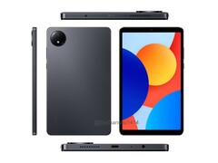 As renderizações revelam o módulo da câmera traseira de 8 MP e a inscrição &quot;Dolby Atmos&quot; na borda inferior do Xiaomi Redmi Pad SE 8.7. (Fonte: Sudhanshu Ambhore no X) 