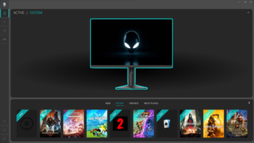 Centro de Comando Alienware: Biblioteca de jogos