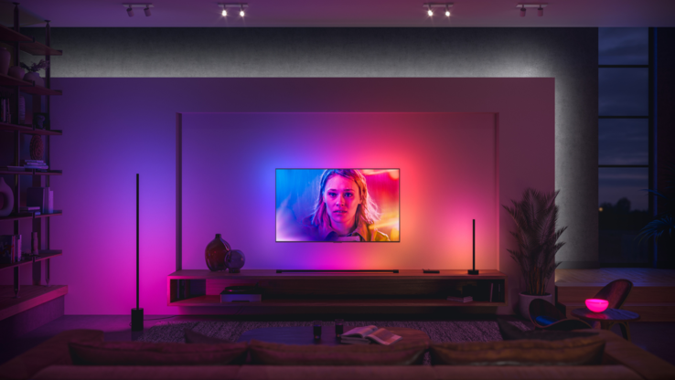 O Philips Hue Sync TV já está disponível para algumas TVs LG. (Fonte da imagem: Philips Hue)