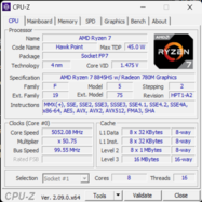 Página principal da CPU-Z