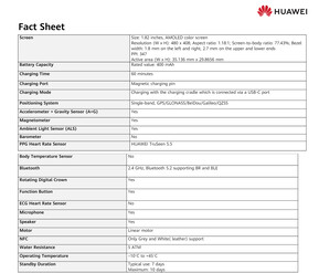 Folha de especificações completa (Fonte da imagem: Huawei)