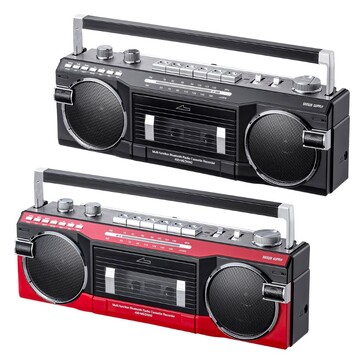 O boombox multifuncional da Sanwa está disponível em preto e vermelho. (Fonte da imagem: Sanwa Supply)