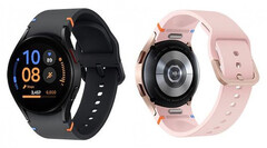 O Galaxy Watch FE será oferecido com combinações de cores e pulseiras de relógio diferentes do antigo, mas tecnicamente semelhante, Galaxy Watch4. (Fonte da imagem: Samsung via Sudhanshu Ambhore)