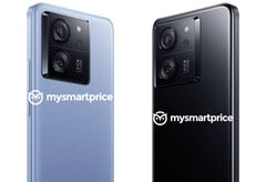 As cores Alpine Blue e Black da série Xiaomi 13T. (Fonte da imagem: MySmartPrice)