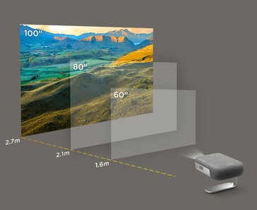 Os projetores Viewsonic podem projetar uma imagem de até 100" de tamanho com uma resolução de 854x480. (Fonte da imagem: Viewsonic)