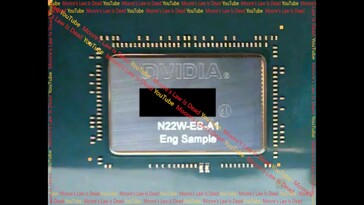 GPU GB203 do laptop RTX 5080. (Fonte da imagem: Moore's Law Is Dead)