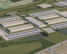 Renderização do data center da Meta em Louisiana. (Fonte da imagem: Meta)