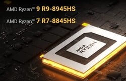 AMD Ryzen 9 8945HS ou AMD Ryzen 7 8845HS (Fonte: Geekom)