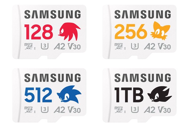 Os cartões microSD Sonic the Hedgehog PRO Plus são cartões microSD PRO Plus renomeados. (Fonte da imagem: Samsung)