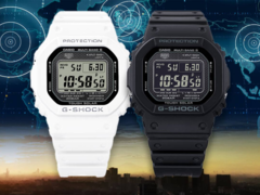 O Casio G-Shock GW-5000HS-7ER e o G-Shock GW-5000HS-1ER (da esquerda para a direita). (Fonte da imagem: Casio)