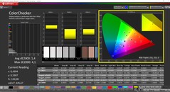 CalMAN ColorChecker (Perfil: P3, Espaço de cor: P3)