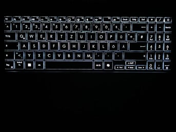 Iluminação de fundo do teclado RGB (por exemplo, em branco)