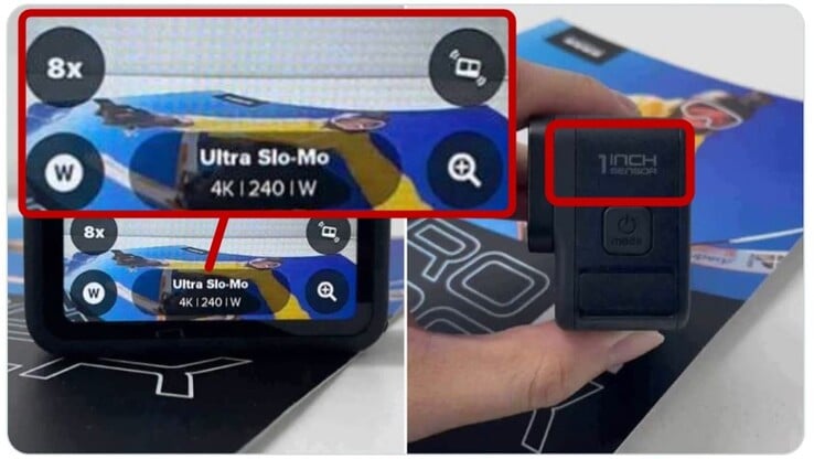 Supostas imagens vazadas da GoPro Hero 12 Black parecem confirmar pelo menos alguns de seus recursos de vídeo. (Fonte da imagem: The New Camera)