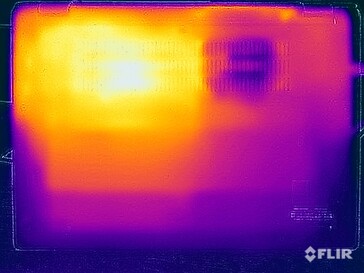 Temperaturas da superfície do teste de estresse (parte inferior)